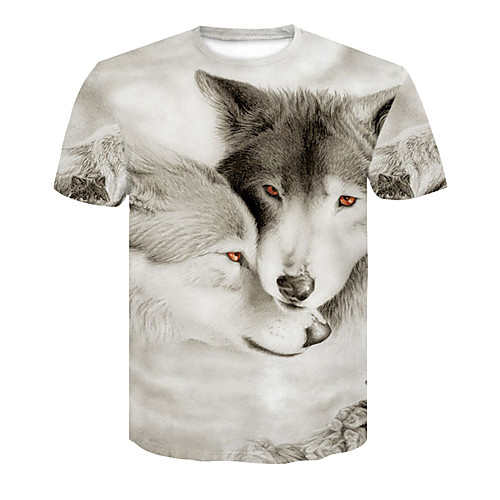

Men's T shirt 3D Print 3D Rivet Mesh Short Sleeve Casual Tops White Black