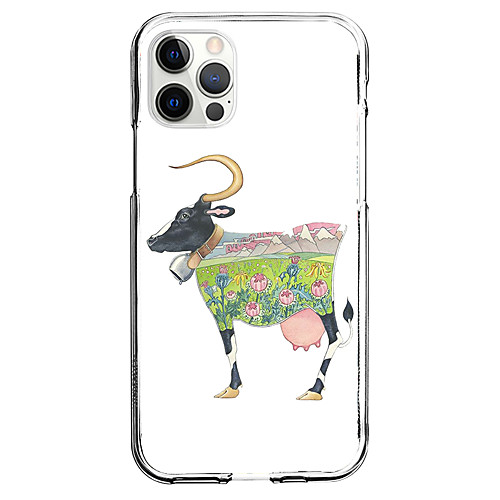 

Cattle Animal Phone Case For Apple iPhone 12 iPhone 11 iPhone 12 Pro Max Unique Design Protective Case Shockproof Pattern Back Cover TPU