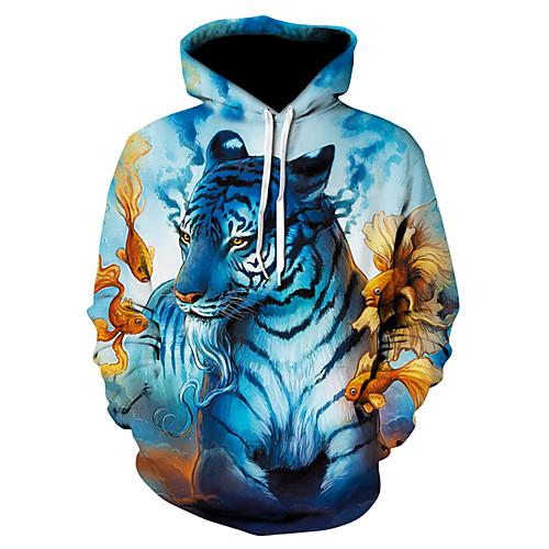 

Men's Pullover Hoodie Sweatshirt 3D Print Hooded 3D Print 3D Print Hoodies Sweatshirts Long Sleeve Loose Yellow Royal Blue Black