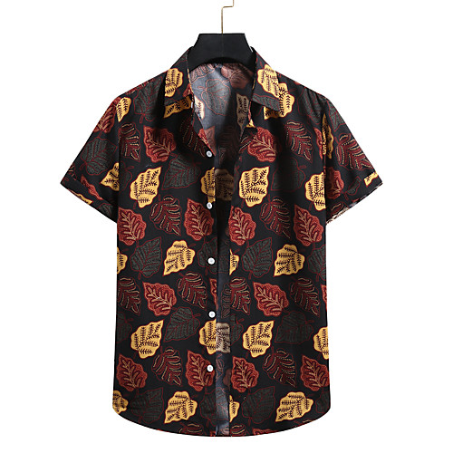 

Men's Shirt 3D Print Graphic Prints Print Short Sleeve Vacation Tops Black