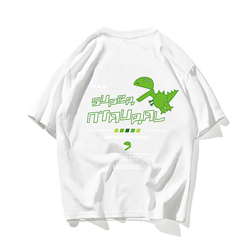 

Men's Unisex T shirt Hot Stamping Letter Plus Size Print Short Sleeve Daily Tops 100% Cotton Basic Casual White Black