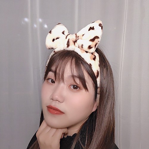 

Headband Cute Polka Dot Striped Headband Bowknot Hairband Plush Hair Accessories
