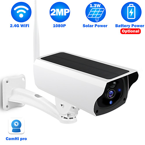 

Y4P 2 mp Solar Camera 1080P HD Solar Powered Wireless WIFI IP Camera Outdoor Infrared Night Vision Waterproof Security Surveillance Camera Support 64 GB / Android