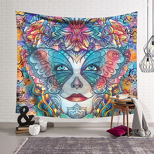 

Wall Tapestry Art Decor Blanket Curtain Hanging Home Bedroom Living Room Decoration Polyester Color Face