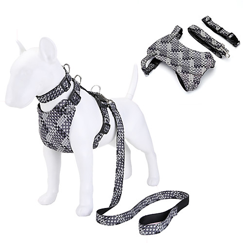 

Dog Cat Pets Collar Leash Cute and Cuddly Decoration Nylon Gray