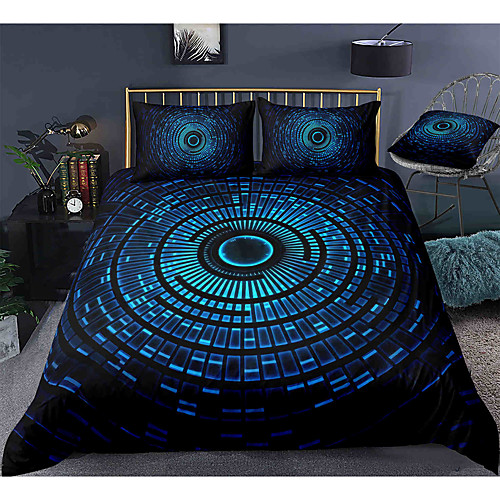 

3D Black Hole 3-Piece Duvet Cover Set Hotel Bedding Sets Comforter Cover with Soft Lightweight Microfiber, Include 1 Duvet Cover, 2 Pillowcases for Double/Queen/King(1 Pillowcase for Twin/Single)