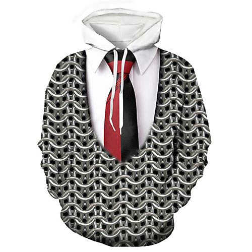 

Men's Pullover Hoodie Sweatshirt Cartoon 3D Print Hooded Daily Holiday 3D Print 3D Print Hoodies Sweatshirts Long Sleeve Black
