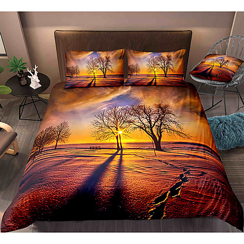 

Desert 3-Piece Duvet Cover Set Hotel Bedding Sets Comforter Cover with Soft Lightweight Microfiber, Include 1 Duvet Cover, 2 Pillowcases for Double/Queen/King(1 Pillowcase for Twin/Single)