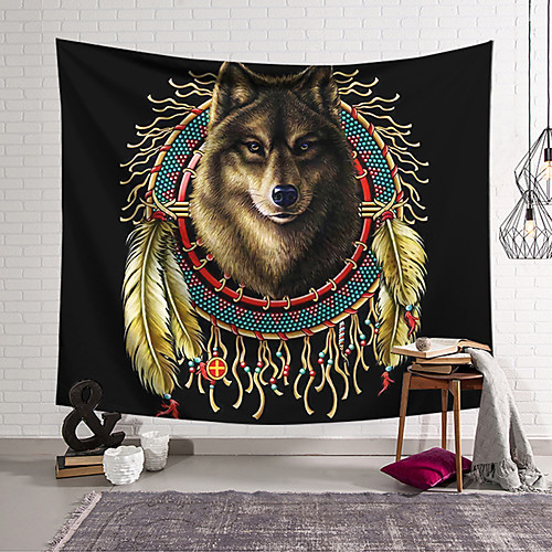 

Wall Tapestry Art Decor Blanket Curtain Hanging Home Bedroom Living Room Decoration Polyester Wolf India