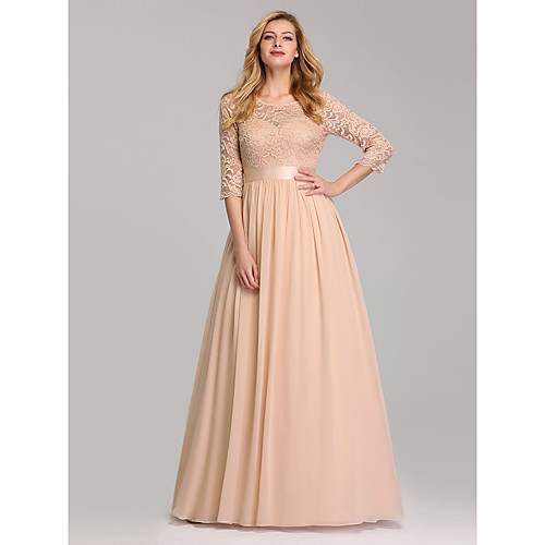 

Women's A Line Dress Maxi long Dress Purple Wine Dusty Rose Green Dusty Blue White Light gray Black Light Green Navy Blue 3/4 Length Sleeve Solid Color Fall Winter Elegant Formal Loose 2021 S M L XL
