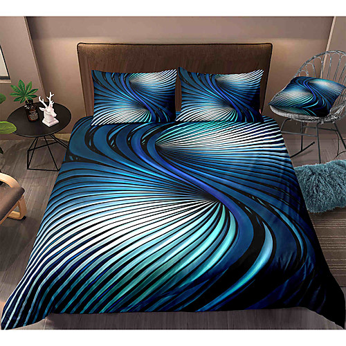 

3D Vortex 3-Piece Duvet Cover Set Hotel Bedding Sets Comforter Cover with Soft Lightweight Microfiber, Include 1 Duvet Cover, 2 Pillowcases for Double/Queen/King(1 Pillowcase for Twin/Single)