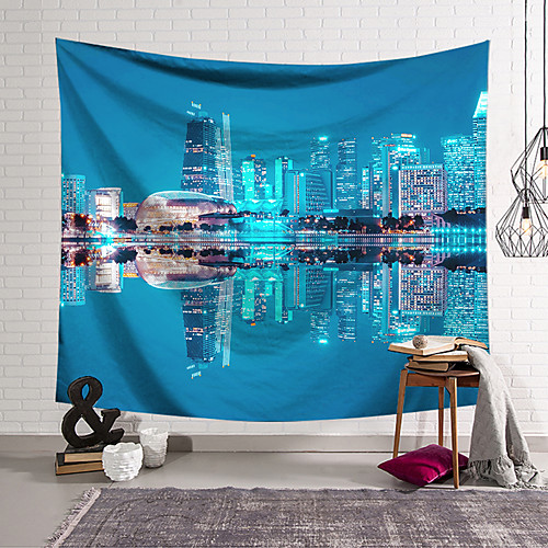 

Wall Tapestry Art Decor Blanket Curtain Hanging Home Bedroom Living Room Decoration Polyester City Night View