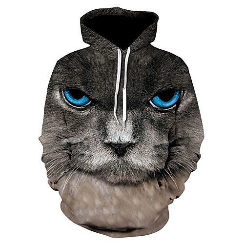 

Men's Pullover Hoodie Sweatshirt 3D Print Hooded 3D Print 3D Print Hoodies Sweatshirts Long Sleeve Loose Gray Green White