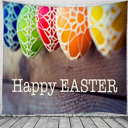 

Happy Easter Wall Tapestry Art Decor Blanket Curtain Hanging Home Bedroom Living Room Decoration