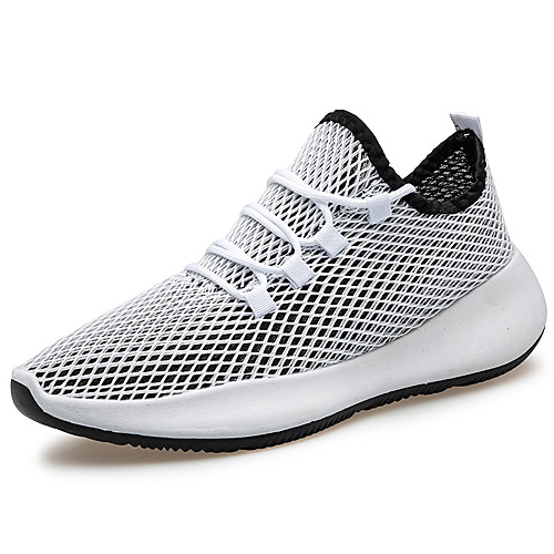 

Men's Trainers Athletic Shoes Sporty Athletic Running Shoes Mesh PU Non-slipping Black Yellow Red Spring Summer