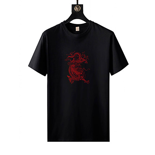 

Men's Unisex T shirt Other Prints Graphic Plus Size Short Sleeve Casual Tops 100% Cotton Basic White Black Blue