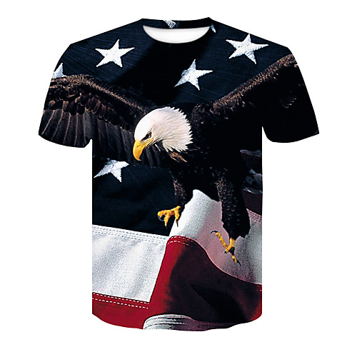 

Men's T shirt Shirt 3D Print 3D Rivet Mesh Short Sleeve Casual Tops Black / Red Black / Gray Gray / White / Summer