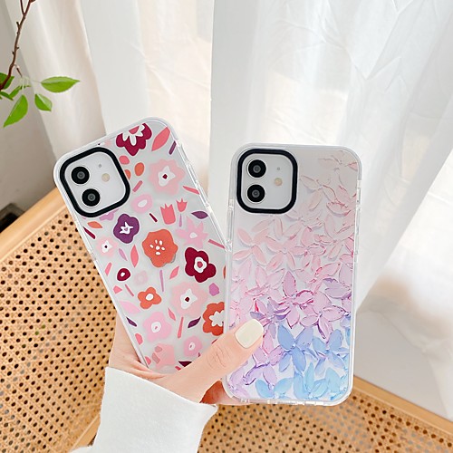 

Phone Case For Apple Back Cover iPhone 12 Pro Max 11 SE 2020 X XR XS Max 8 7 Shockproof Flower / Floral TPU