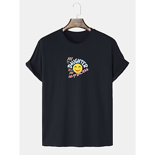 

Men's Unisex T shirt Other Prints Graphic Plus Size Short Sleeve Casual Tops 100% Cotton Basic White Black Blue