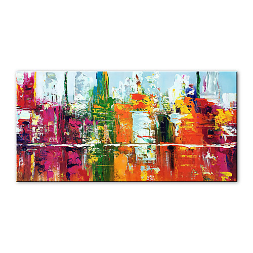 

Oil Painting Hand Painted Horizontal Abstract Modern Rolled Canvas (No Frame)