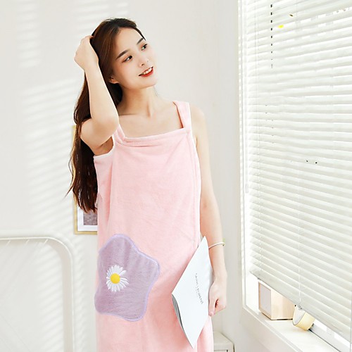 

Coral Fleece Bath Skirt Thickened Absorbent Bath Towel Household Sling Bath Skirt Quick-drying Bathrobe