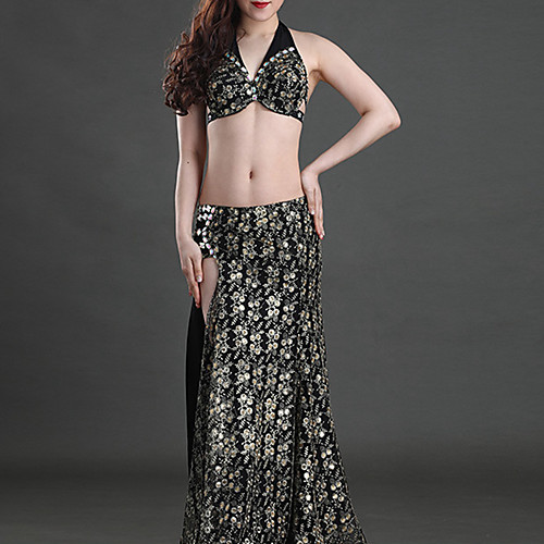 

Belly Dance Skirts Split Women's Performance Sleeveless Natural Polyester