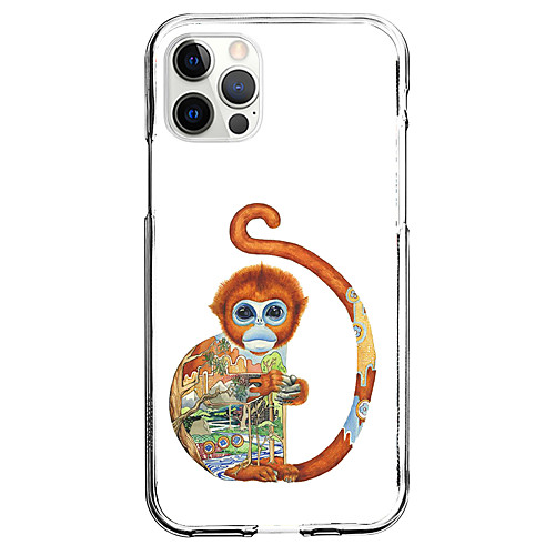 

Monkey Animal Phone Case For Apple iPhone 12 iPhone 11 iPhone 12 Pro Max Unique Design Protective Case Shockproof Pattern Back Cover TPU