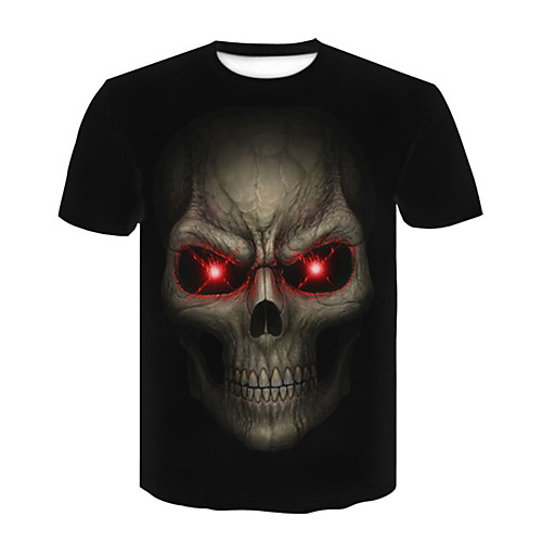 

Men's T shirt 3D Print 3D Rivet Mesh Short Sleeve Casual Tops Black / Red Black / Gray Black / Navy