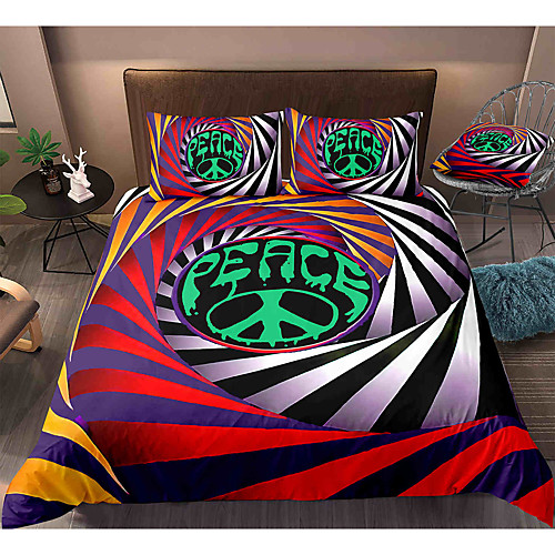 

Colorful 3-Piece Duvet Cover Set Hotel Bedding Sets Comforter Cover with Soft Lightweight Microfiber, Include 1 Duvet Cover, 2 Pillowcases for Double/Queen/King(1 Pillowcase for Twin/Single)