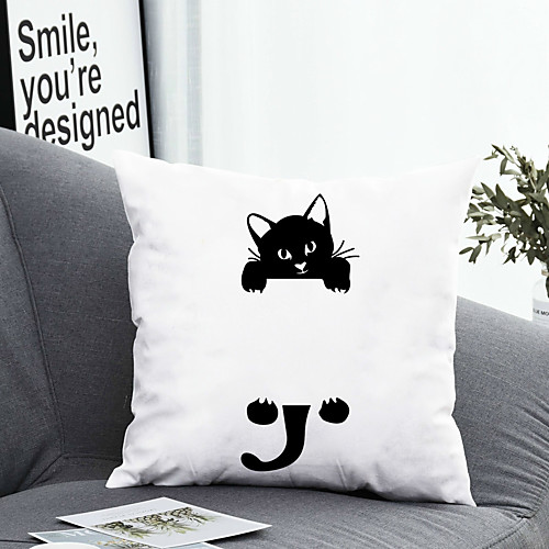 

1 pcs Polyester Pillow Cover Pillow Cover & Insert, 3D Simple Classic Square Zipper Polyester Traditional Classic