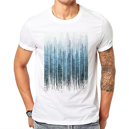 

Men's Unisex T shirt Shirt Hot Stamping Plants Plus Size Print Short Sleeve Daily Tops 100% Cotton Basic Casual Round Neck White / Summer