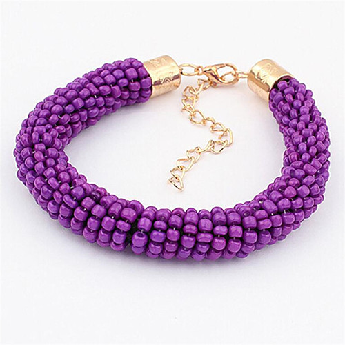 

Women's Bead Bracelet Classic Flower Fashion Alloy Bracelet Jewelry Purple For Date Birthday Beach Festival