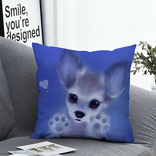 

1 pcs Polyester Pillow Cover Pillow Cover & Insert, Animal Simple Classic Square Zipper Polyester Traditional Classic