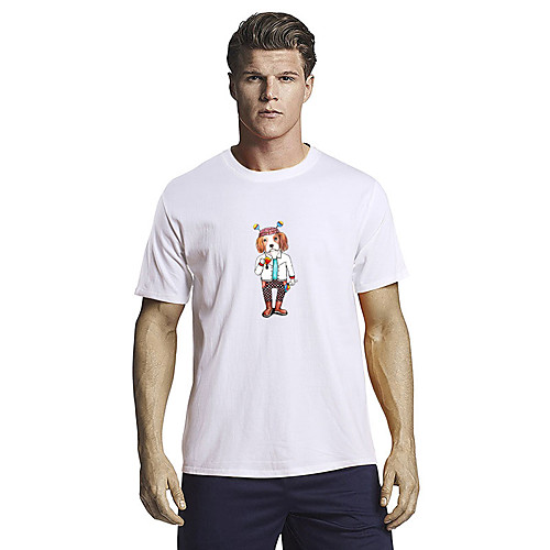

Men's Unisex T shirt Hot Stamping Dog Graphic Prints Plus Size Short Sleeve Casual Tops 100% Cotton Fashion White Black Blue