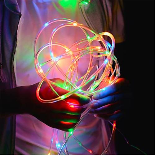 

Outdoor Solar String Light LED String Lights 100 LEDs 10m Set Warm White White Multi Color Outdoor Waterproof Indoor Decoration for Holiday 2V LED Solar Garden Light