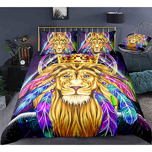 

3-Piece Duvet Cover Set Hotel Bedding Sets Comforter Cover with Soft Lightweight Microfiber, Include 1 Duvet Cover, 2 Pillowcases for Double/Queen/King(1 Pillowcase for Twin/Single)