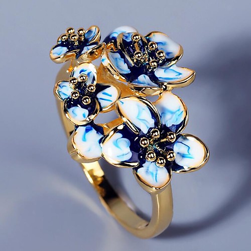 

Band Ring Gold Brass Flower Artistic Asian Elegant 1pc 6 7 8 9 10 / Women's