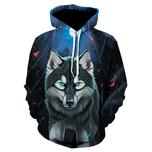 

Men's Pullover Hoodie Sweatshirt 3D Print Hooded 3D Print 3D Print Hoodies Sweatshirts Long Sleeve Loose Fuchsia White Light gray