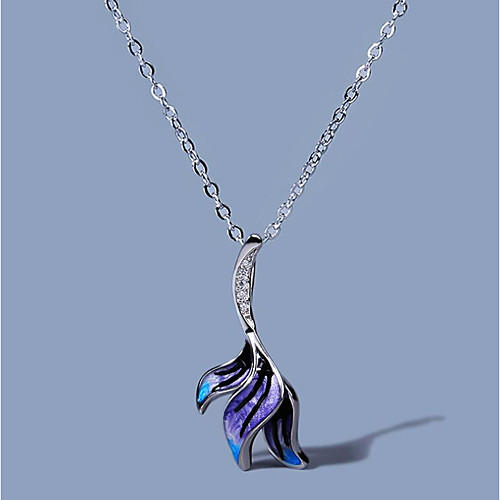 

Women's Clear AAA Cubic Zirconia Necklace Color Block Flower Shape Dainty Artistic Elegant Brass Silver 50 cm Necklace Jewelry 1pc For Party Evening Beach Festival