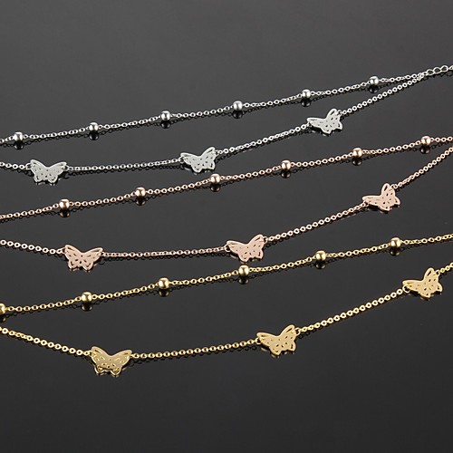 

Anklet Sexy Boho Women's Body Jewelry For Holiday Beach Titanium Steel Rose Gold Silver Gold 1 PC