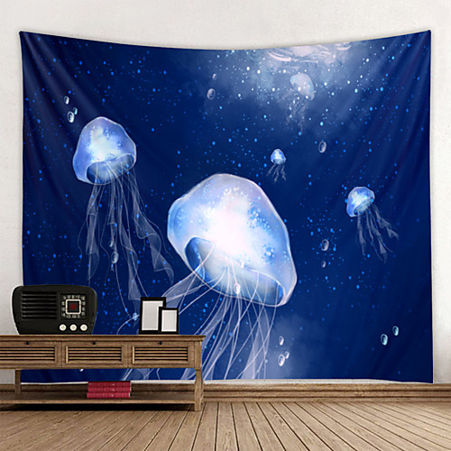 

Tapestry Wall Hanging Art Deco Blanket Curtain Hanging Bedroom Living Jellyfish