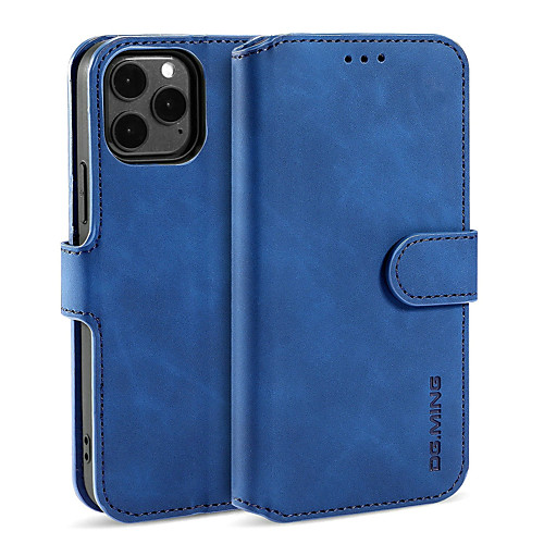 

Phone Case For Apple Full Body Case Leather iPhone 12 Pro Max 11 SE 2020 X XR XS Max 8 7 6 Card Holder Shockproof Flip Solid Color PU Leather TPU