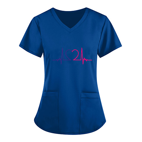 

Women's T shirt Plain V Neck Tops Basic Basic Top White Blue Wine