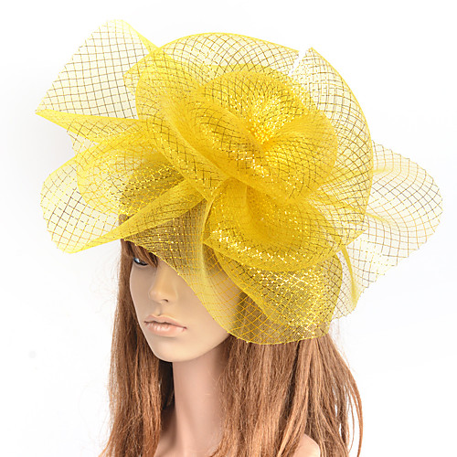

Elegant Retro Tulle Fascinators with Floral / Solid 1 Piece Special Occasion / Party / Evening Headpiece