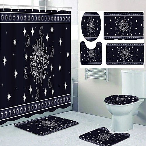 

Bathroom Shower Curtains & Hooks Casual Polyester Waterproof