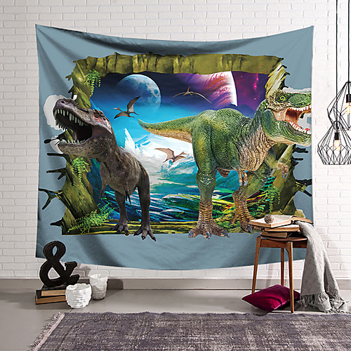 

3D Jurassic Wall Tapestry Art Decor Blanket Curtain Hanging Home Bedroom Living Room Decoration Polyester Dinosaur