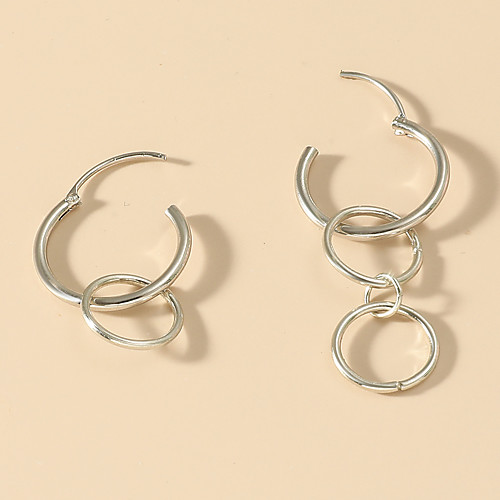 

Women's Men's Dangle Earrings Mismatch Earrings Ear Clips Drop Stylish Punk European Trendy Stainless Steel Earrings Jewelry Silver For Party Evening Street Prom Date Festival