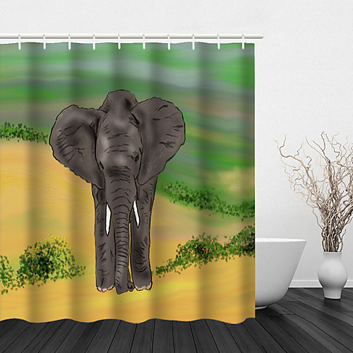 

Bathroom Shower Curtains & Hooks Casual Polyester Waterproof 72 Inch