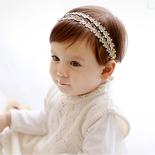

Girls' For Birthday Party Festival Flower Fabric Golden 1pc