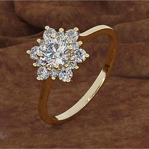 

Band Ring Silver Gold Imitation Diamond Alloy Snowflake Stylish Sweet 1pc 5 6 7 8 9 / Women's